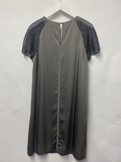 Reiss Grey and Black Shift Dress 12