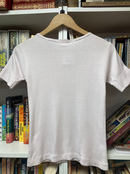 1950s/60s Vintage Pink Women's T-shirt Size Small