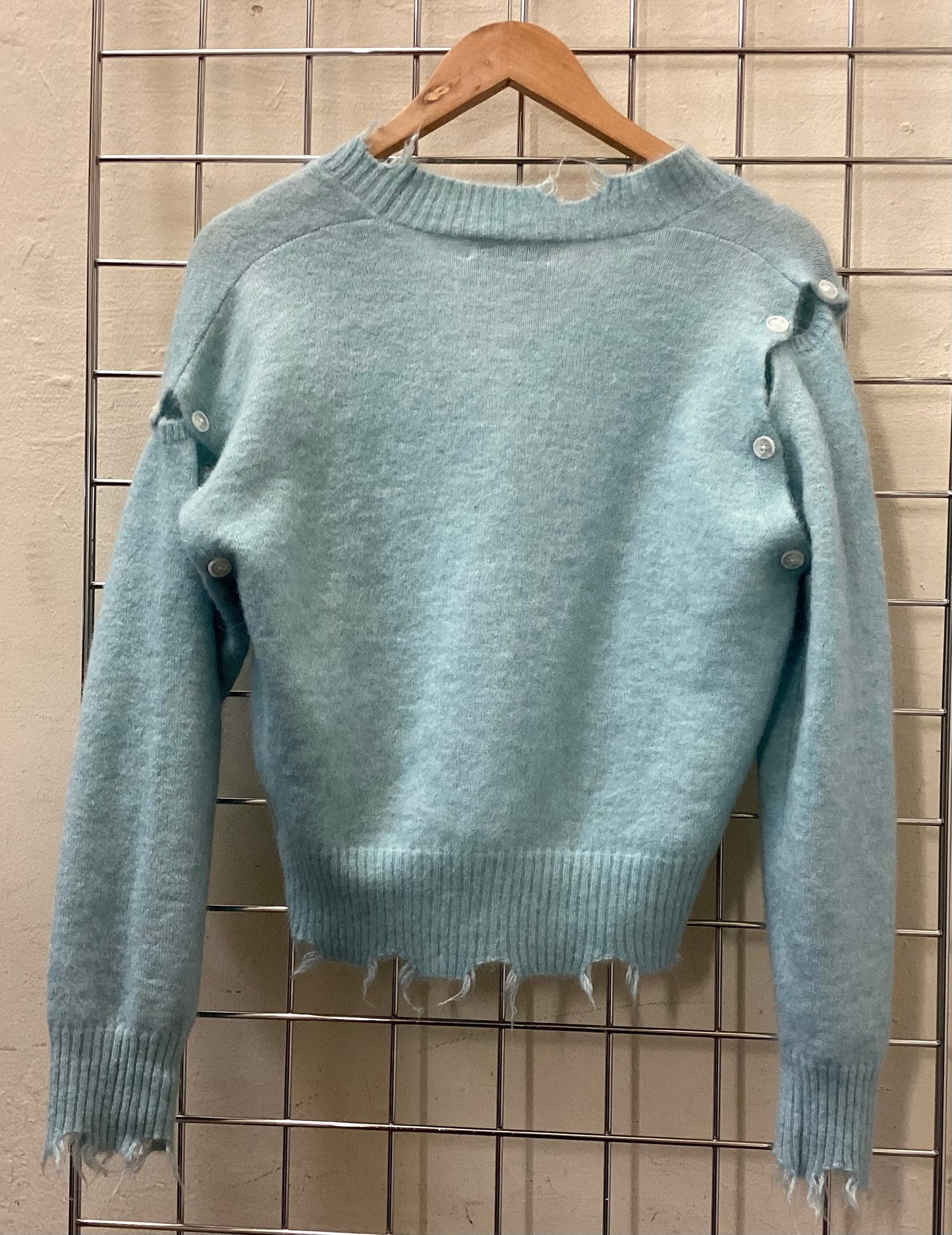 Rumia Light Blue Wool Blend Cardigan size S