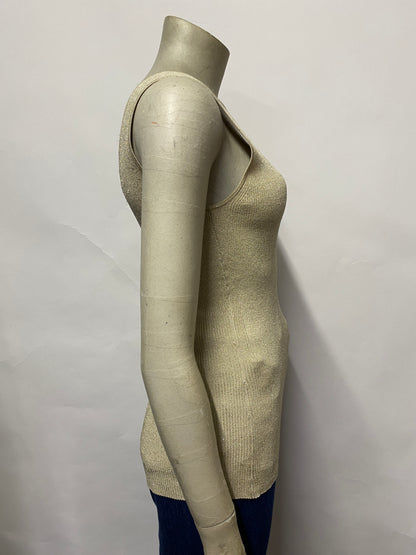 Ted Baker Cream and Metallic Glittery Vest Top 2