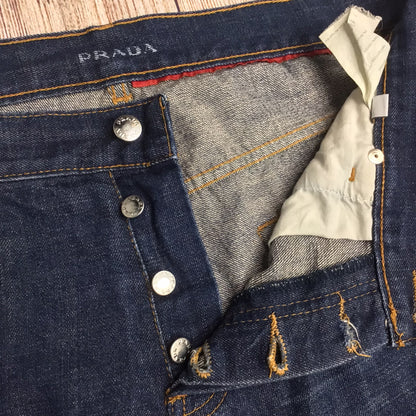 Prada Dark Blue Classic Fit 100% Cotton Jeans 0120-559-914 Size W38