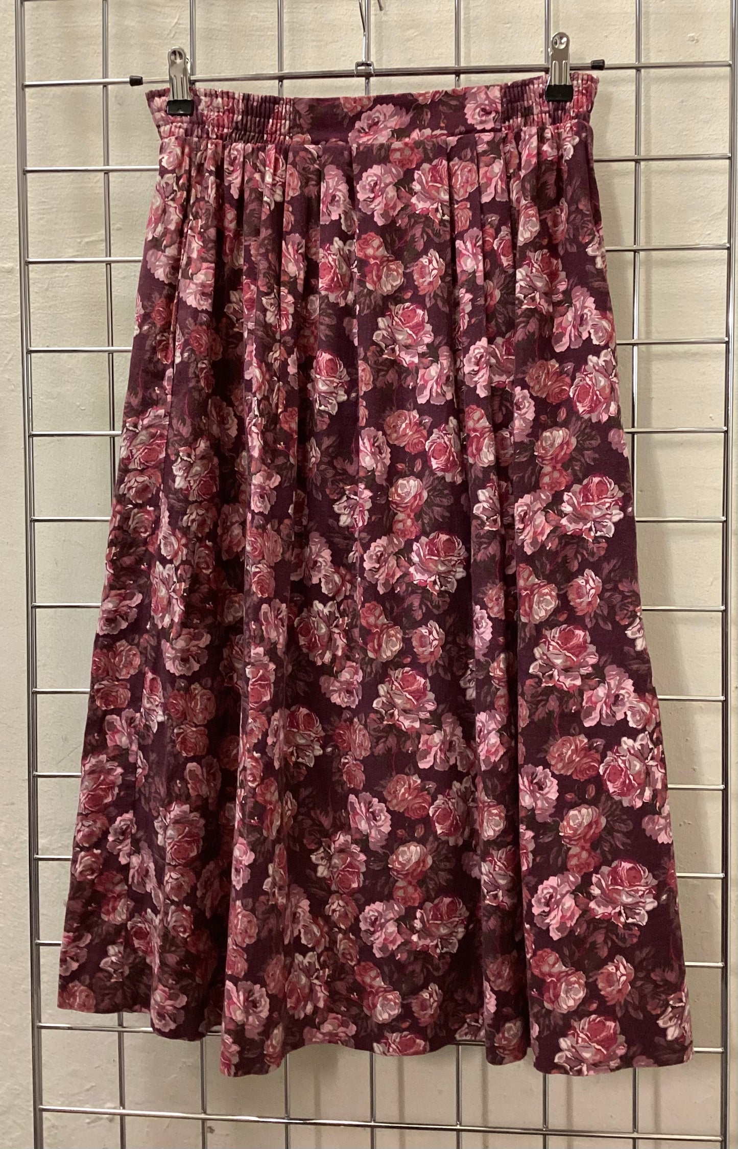 Vintage Laura Ashley Purple Floral Maxi Skirt size 14