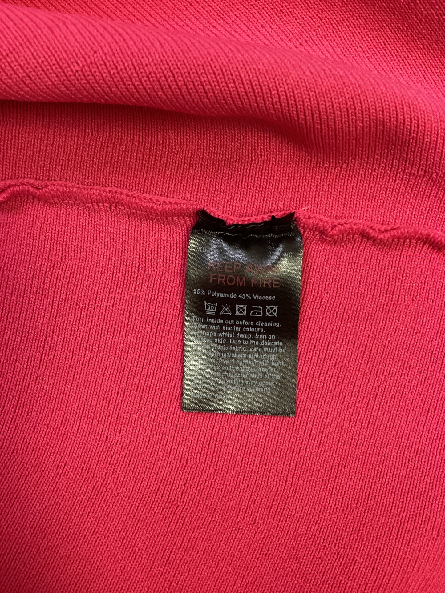 BNWT Karen Millen Long Sleeved Pink Dress Size XS - Missing Belt