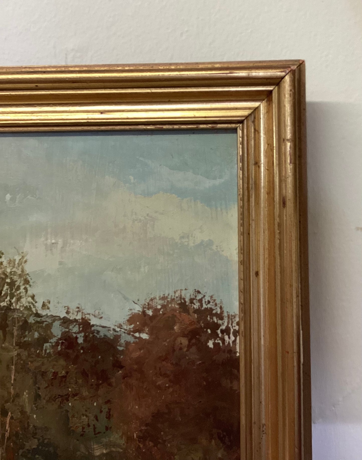 Arthur Terry Blamires Oil Painting of Calfclose Bay and Causey Pike Derwentwater 1984