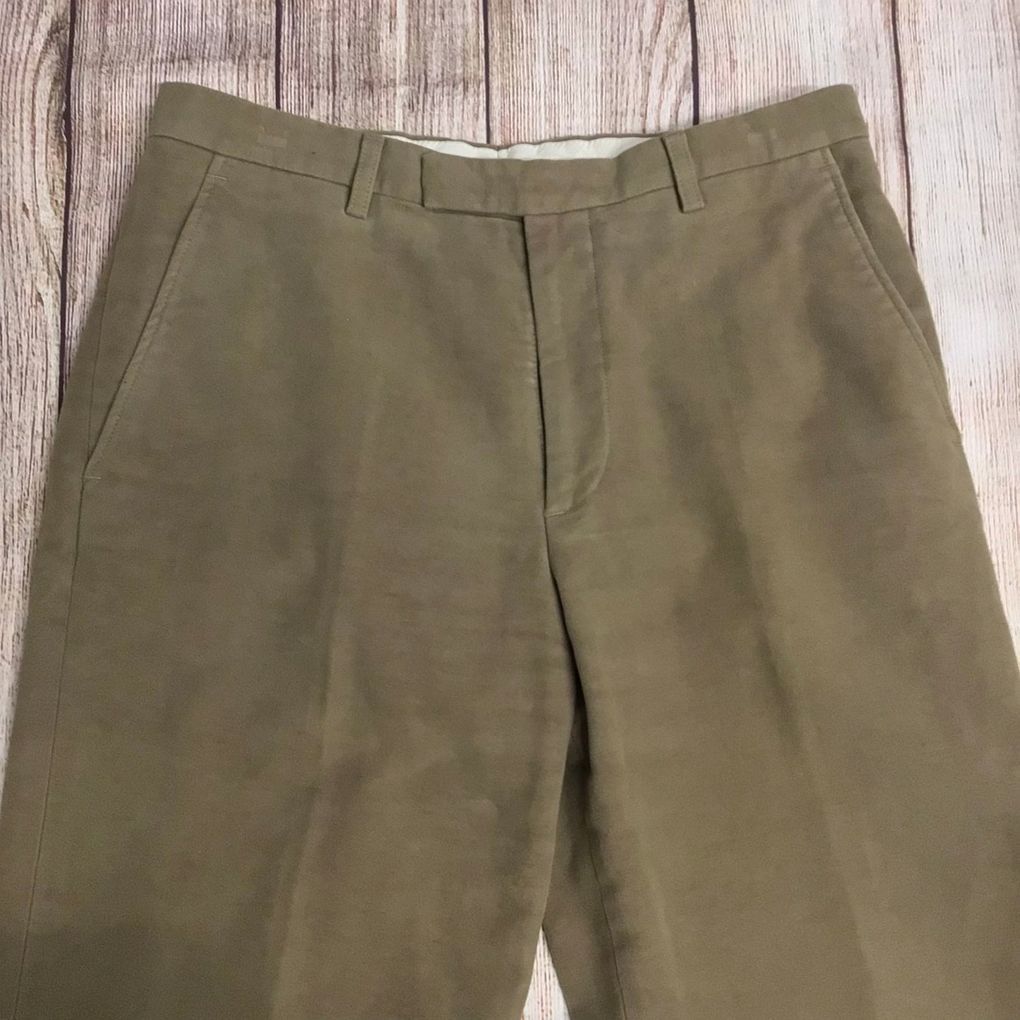 FCUK Formal Light Brown Sand 100% Cotton Trousers Size W30