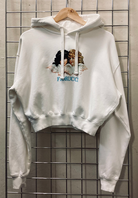 BNWT Fiorucci White Cotton Angels Hoodie size XS