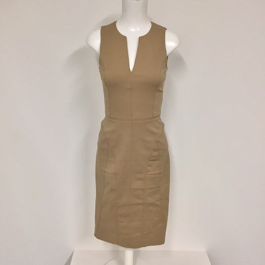 DKNY Beige V Neck Midi Dress Size XS (Size 2 on label)
