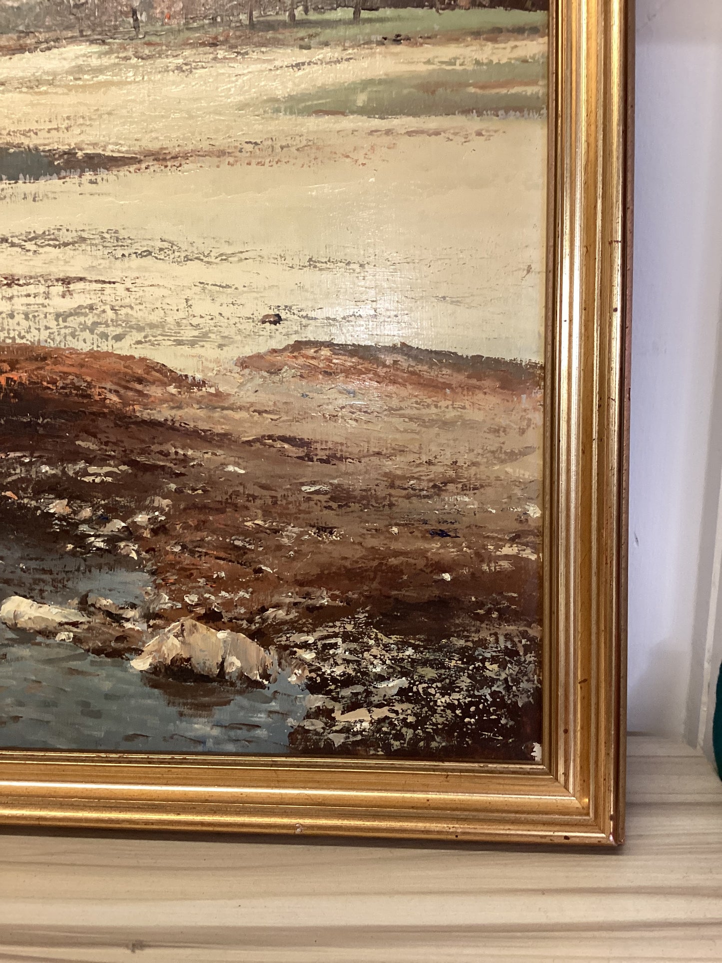 Arthur Terry Blamires Oil Painting of Calfclose Bay and Causey Pike Derwentwater 1984