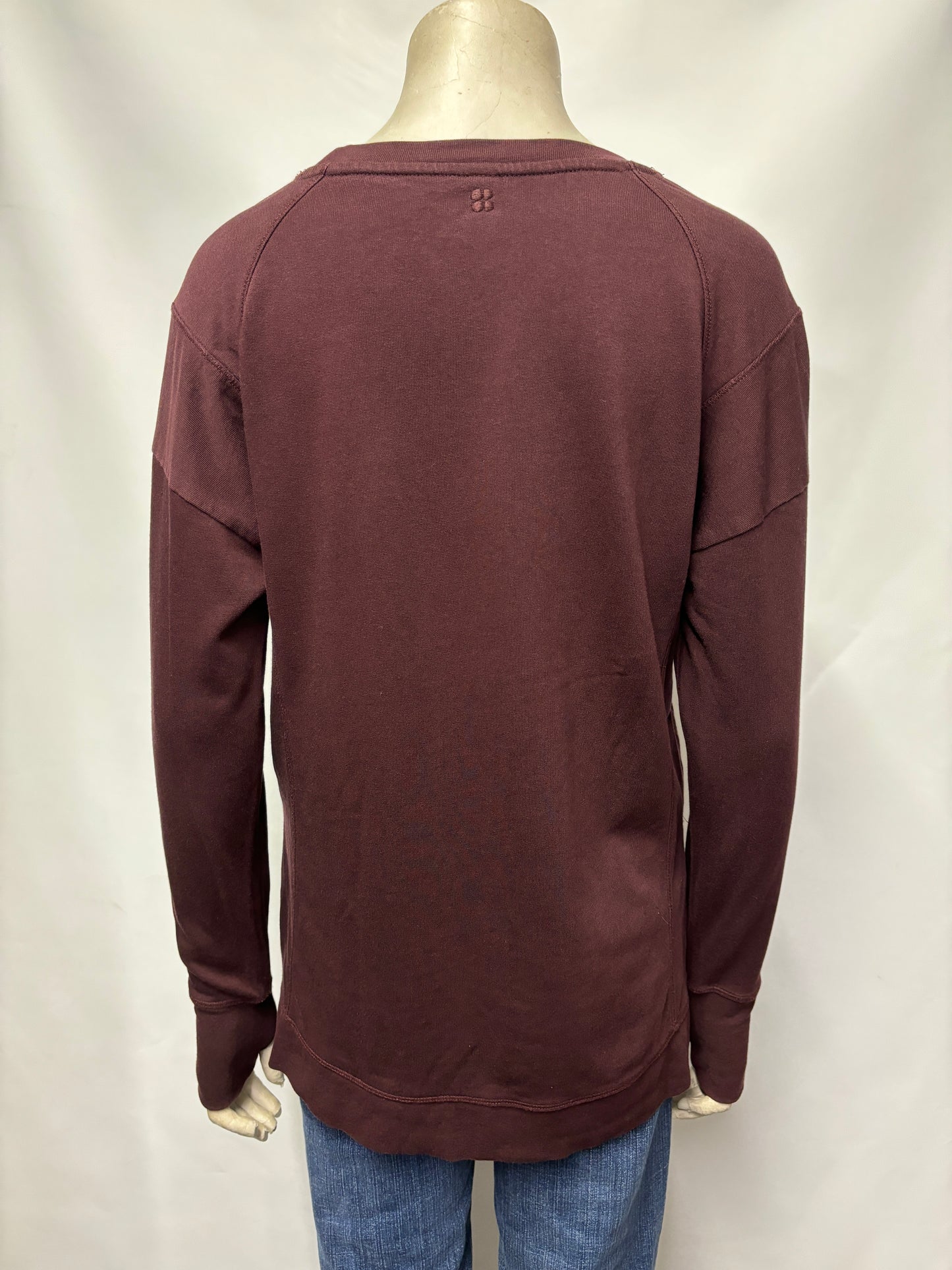 Sweaty Betty Burgundy Cotton Blend Sweatshirt X-Small