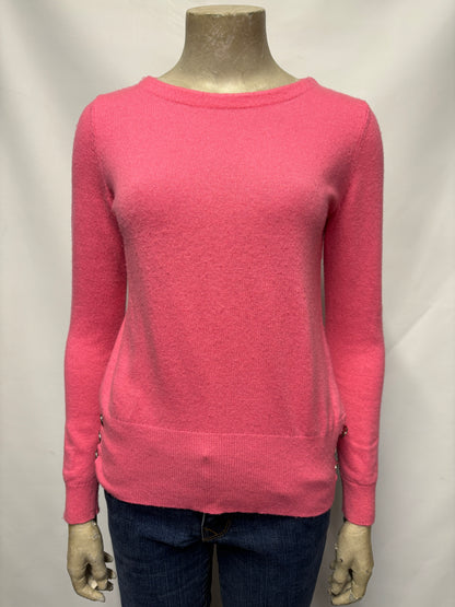 Caroll Paris Pink Cashmere Blend Pull Over Soft Jumper XS