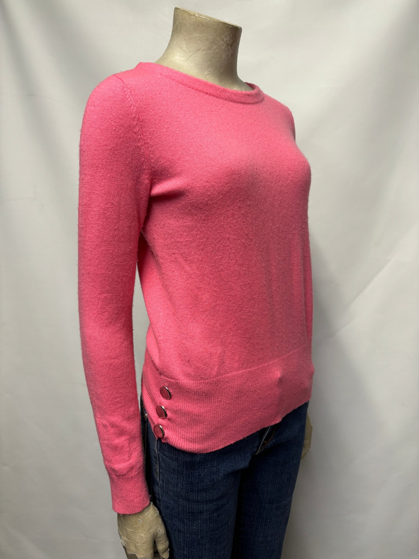 Caroll Paris Pink Cashmere Blend Pull Over Soft Jumper XS