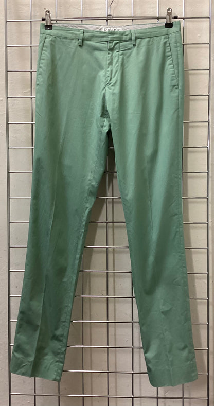 Reiss Green Cotton Two-Piece Suit size S