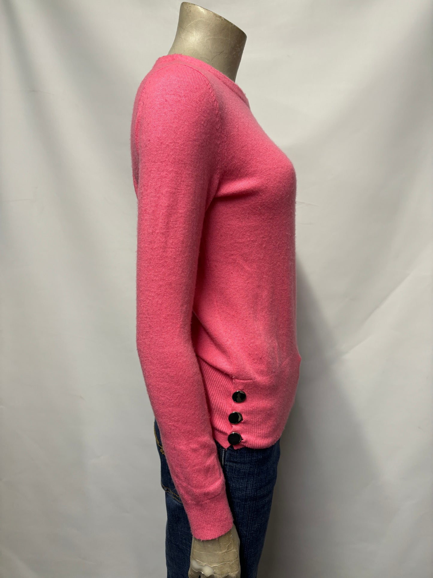 Caroll Paris Pink Cashmere Blend Pull Over Soft Jumper XS