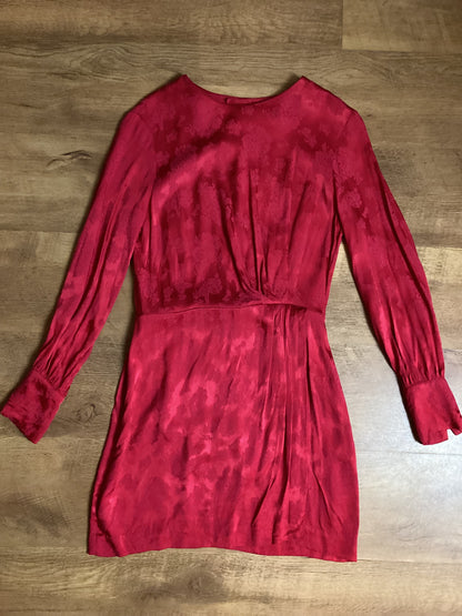 & Other Stories Paris Atelier 100% Viscose Red Dress Size 12