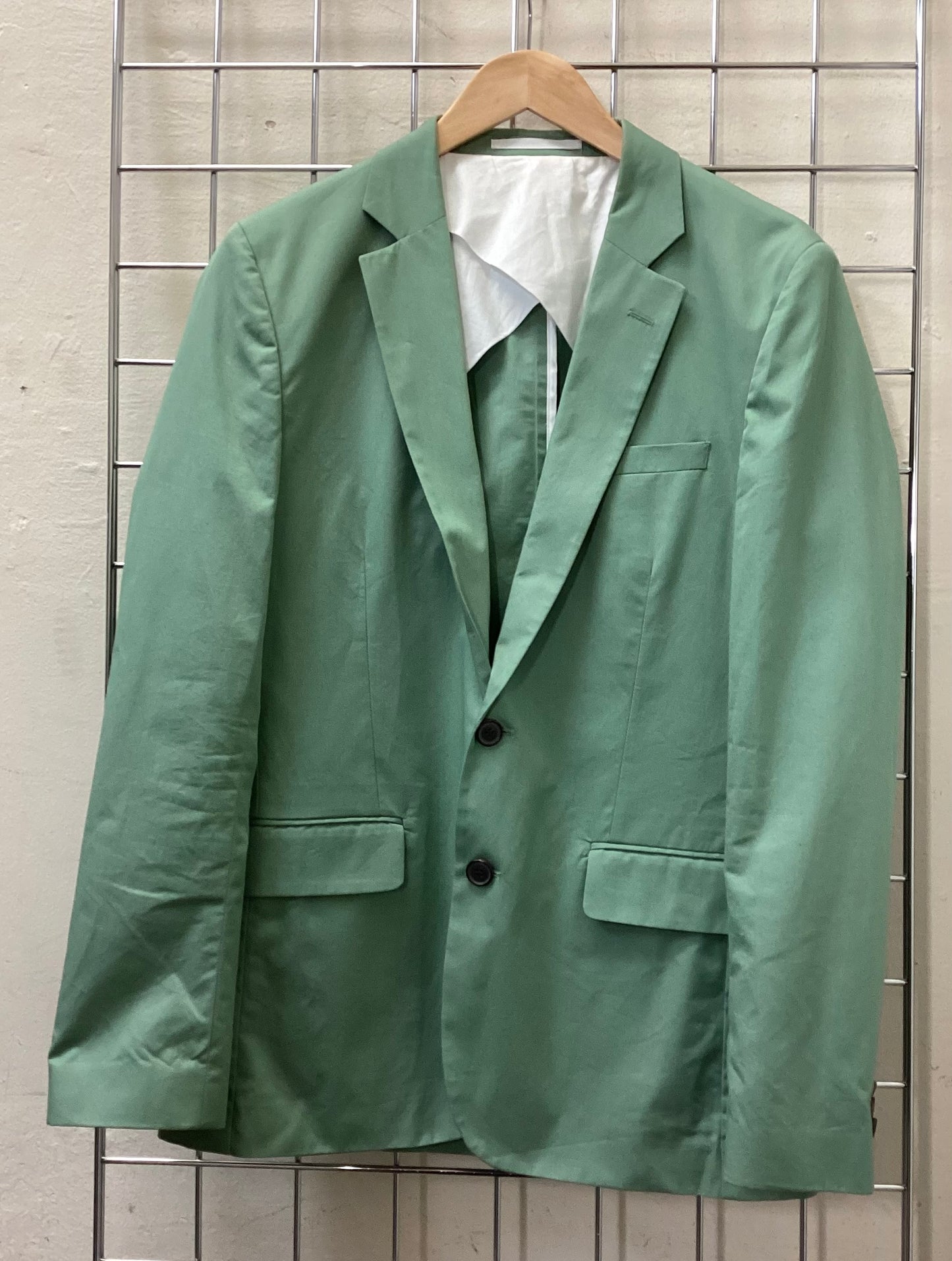 Reiss Green Cotton Two-Piece Suit size S