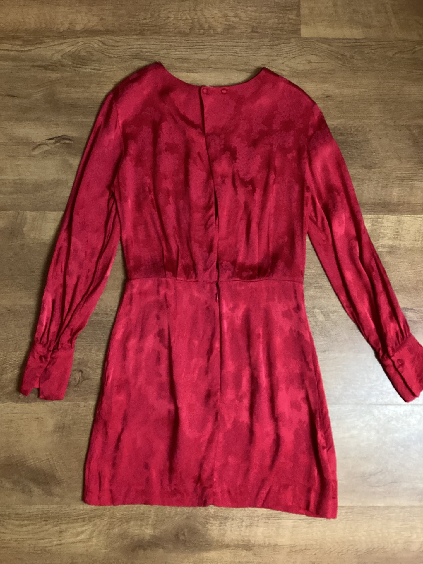 & Other Stories Paris Atelier 100% Viscose Red Dress Size 12