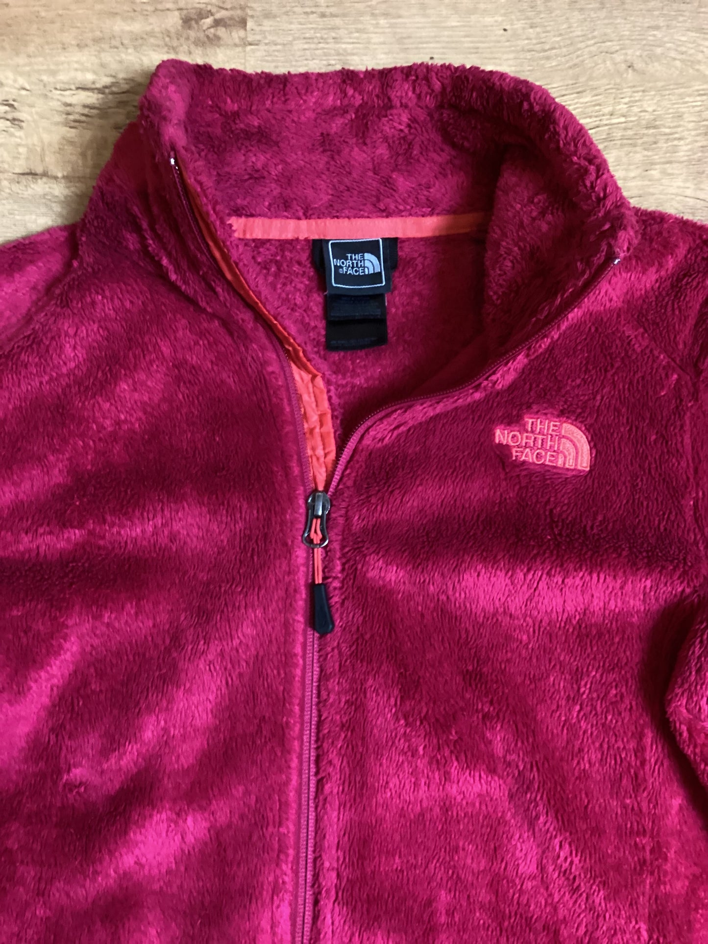 North Face Zip Up Pink Fleece Size S