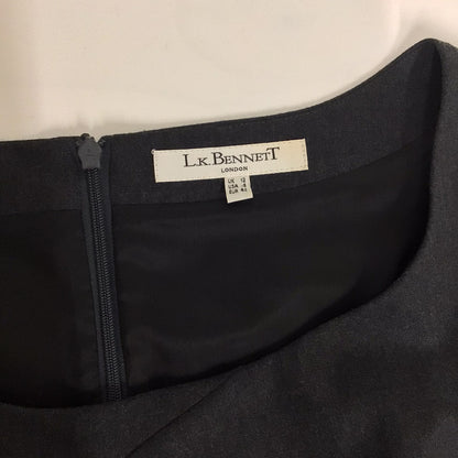 LK Bennett Grey Boat Neck Dress w/Belt Size 12