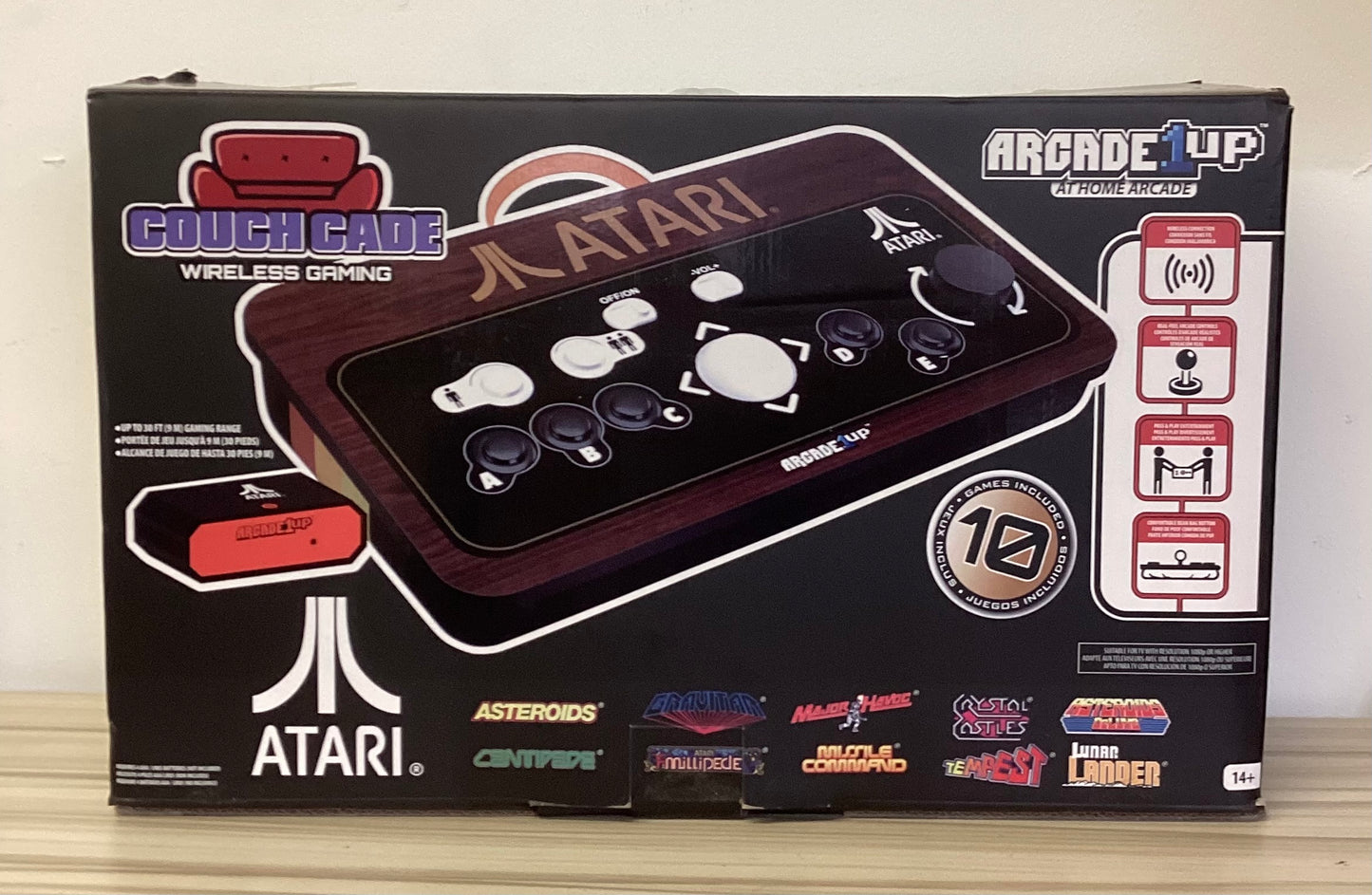 Arcade1Up Atari 10-in-1 Couch Cade - 30ft Wireless Range Home Arcade