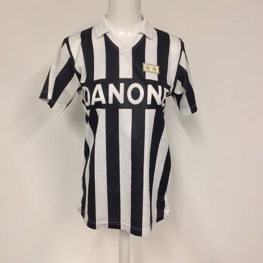 Juventus Black & White Striped Football Shirt Replica 1992/1993 Size S