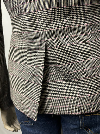 L.K.Bennett Grey and Pink Wool Blend Tailored Blazer X-Small