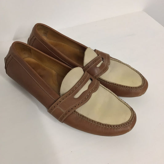 Polo Ralph Lauren Brown and Cream Boat Shoes Size 12EE