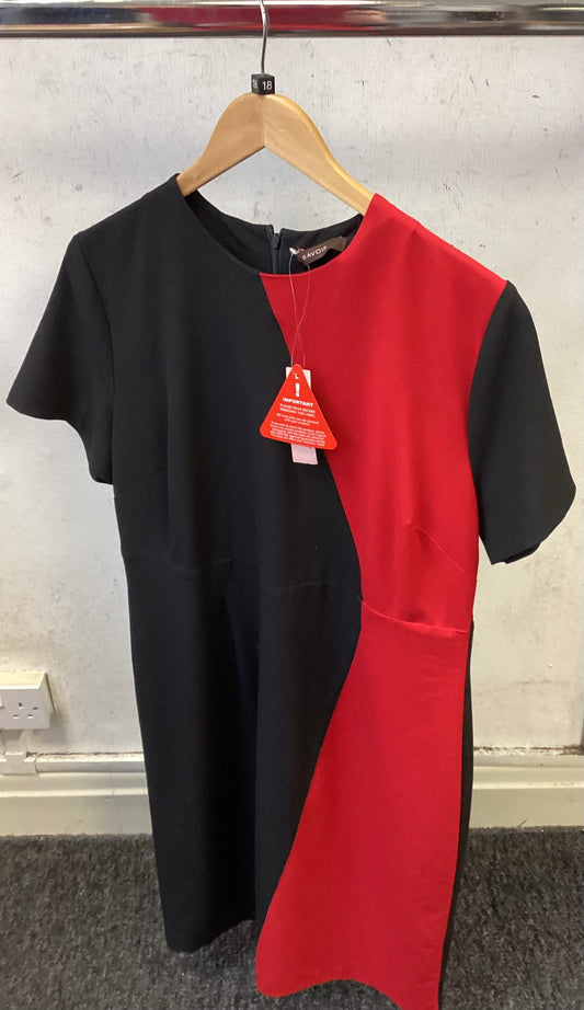 Savoir Black & Red dress size 18 BNWT.