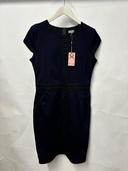 Phase Eight Blue Cotton Sleeveless Mid Length Dress 14 BNWT