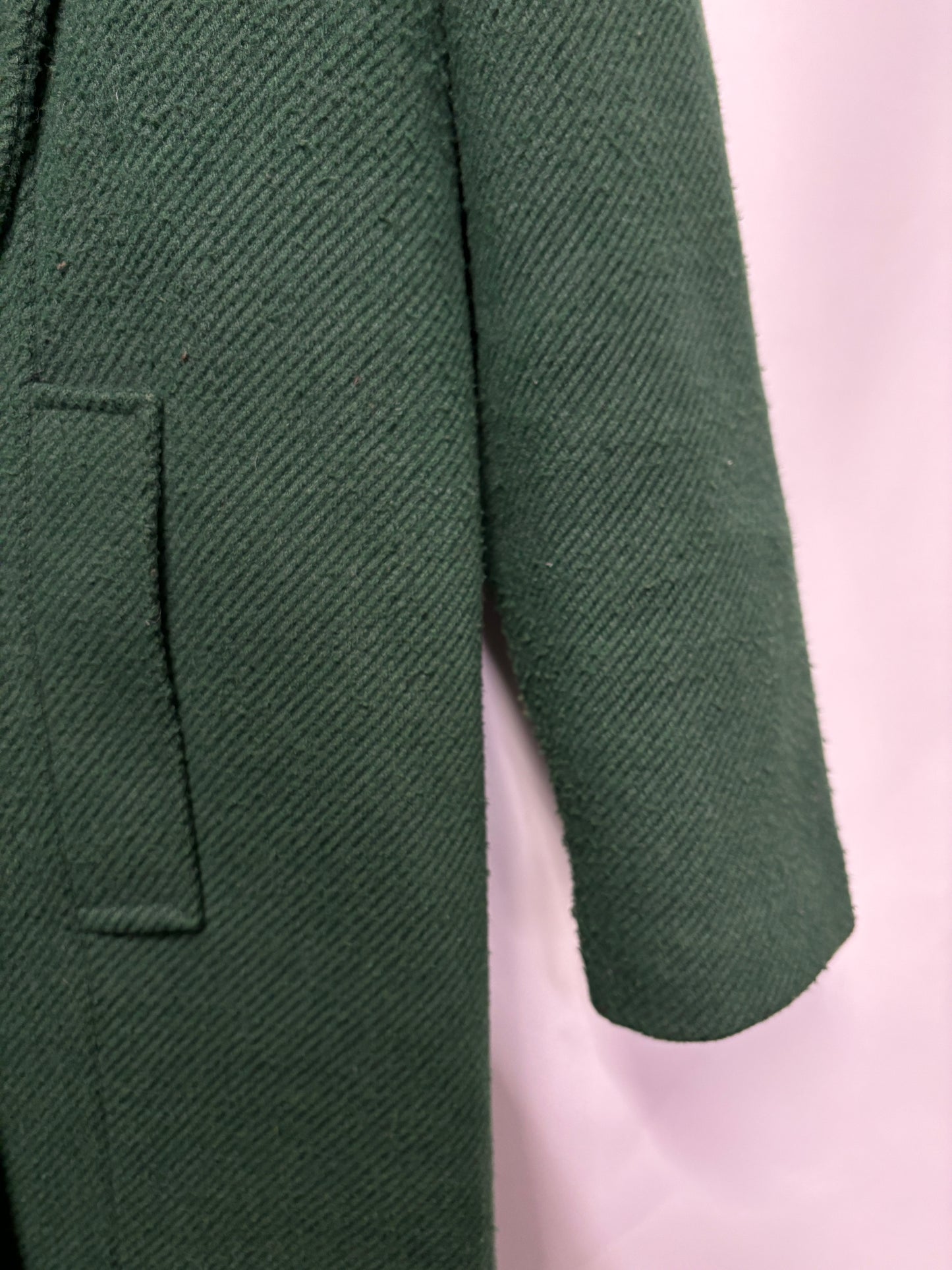 Reserved Green Ribbed Overcoat 10