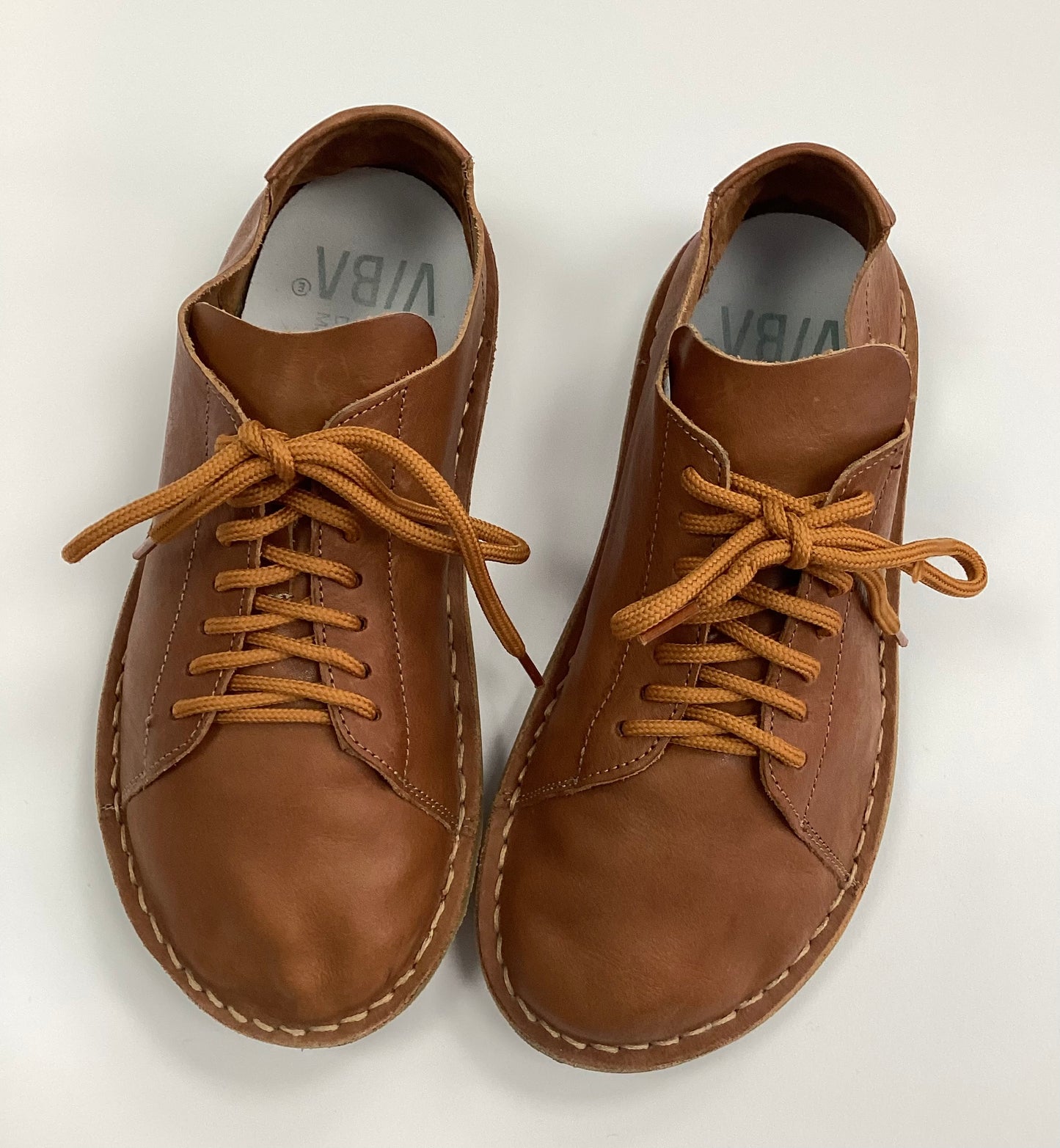Viba Lisboa Leather Cognac Brown Laced Shoes 6.5 UK