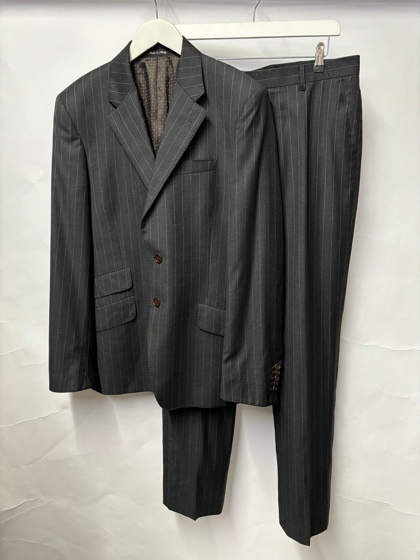 Paul Smith Grey Pinstripe Wool Trouser Suit 38R