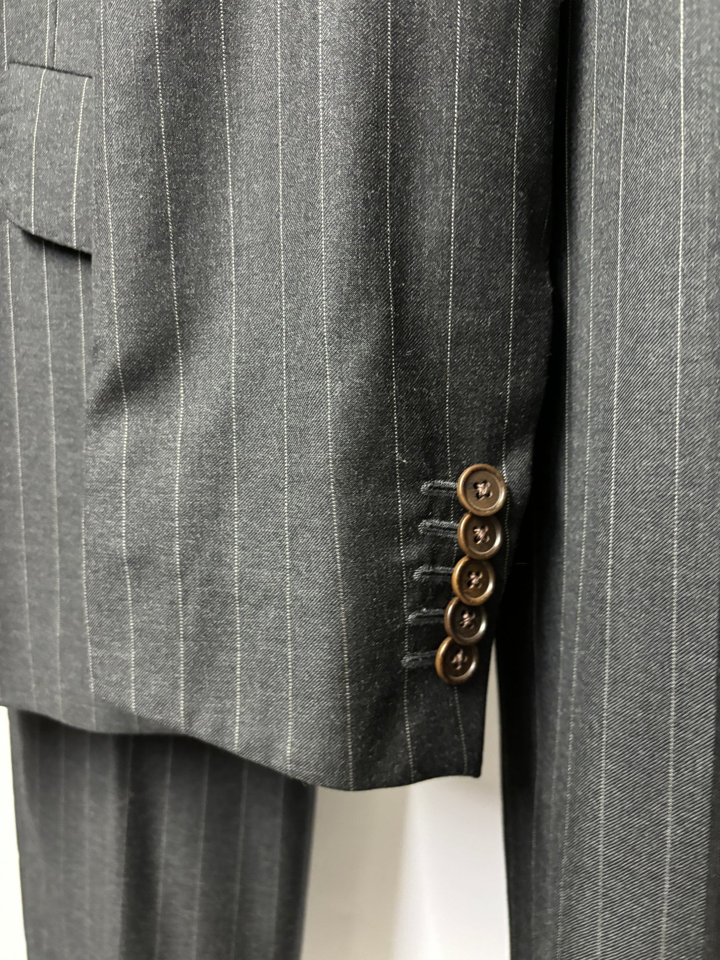 Paul Smith Grey Pinstripe Wool Trouser Suit 38R