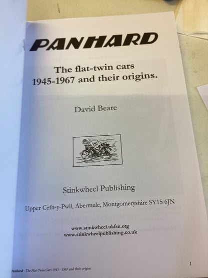 Panhard The Flat Twin Cars 1945-1967 and Their Origins David Beare