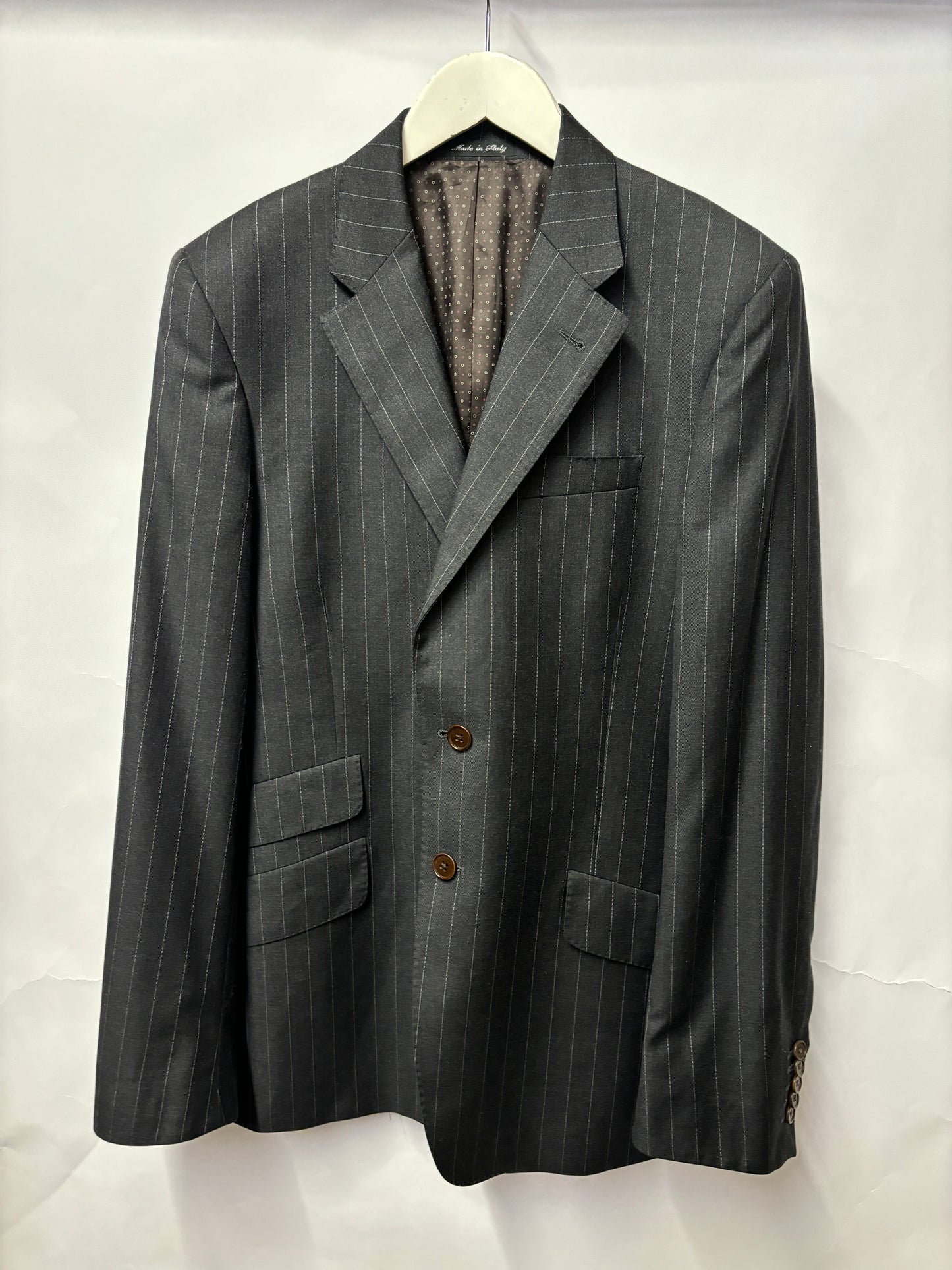 Paul Smith Grey Pinstripe Wool Trouser Suit 38R