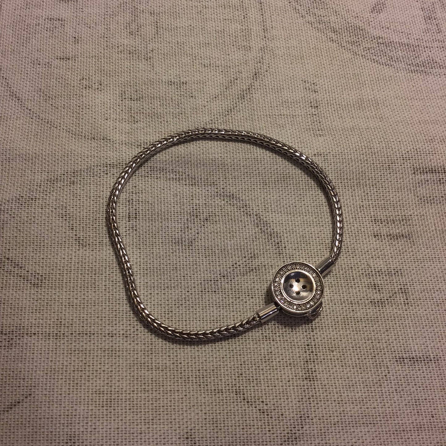 Bouton Silver 925 Button Bracelet w/Box