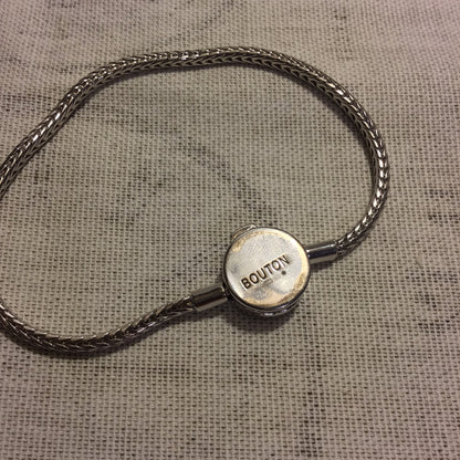 Bouton Silver 925 Button Bracelet w/Box