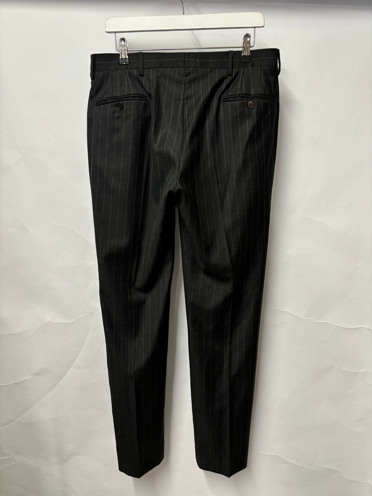 Paul Smith Grey Pinstripe Wool Trouser Suit 38R