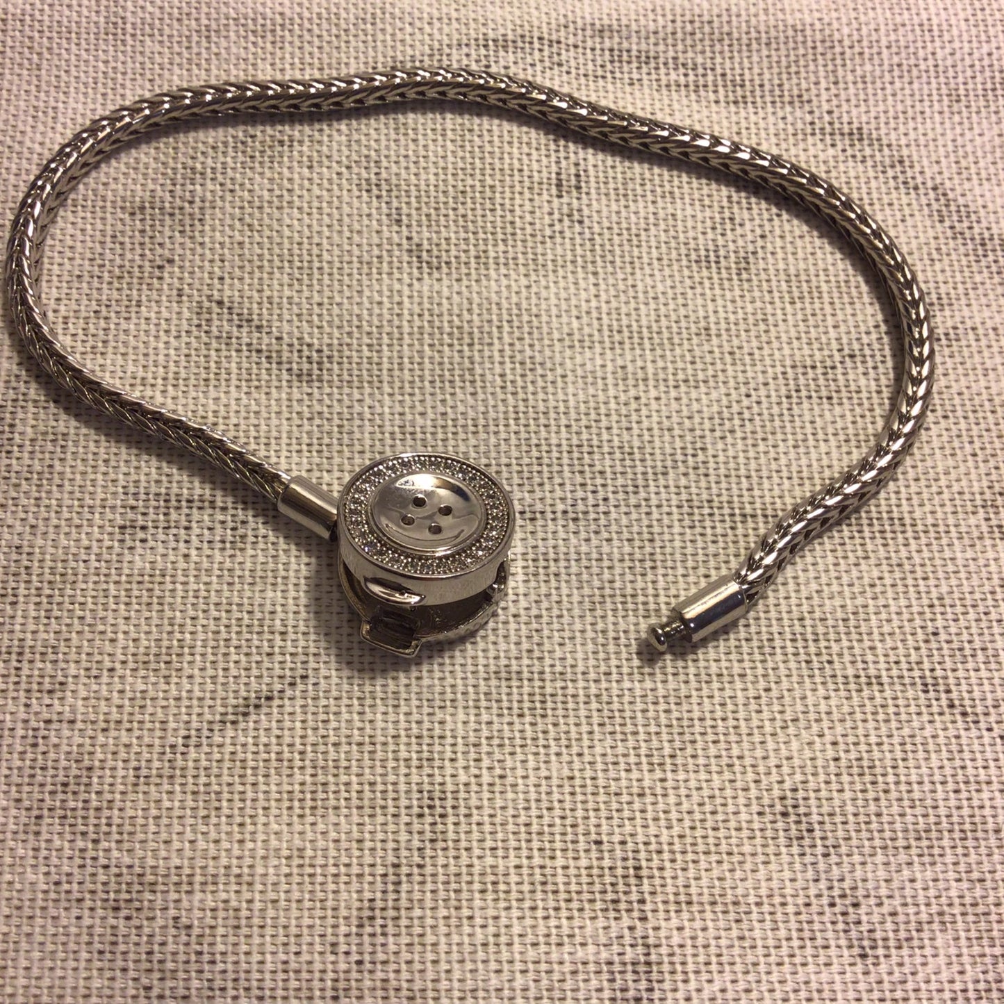 Bouton Silver 925 Button Bracelet w/Box