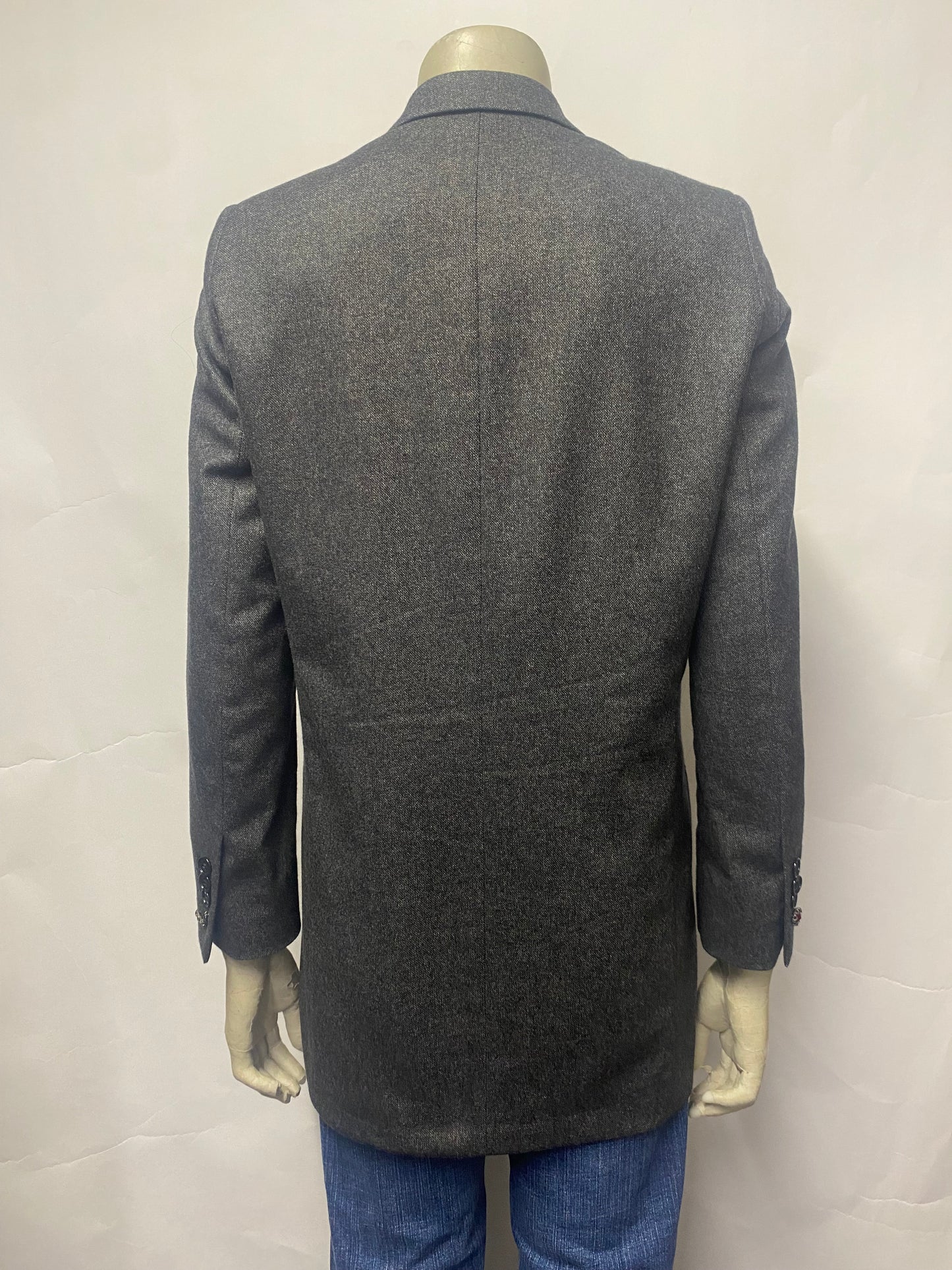 The Kooples Grey Wool Blend Double Breasted Blazer 36/8