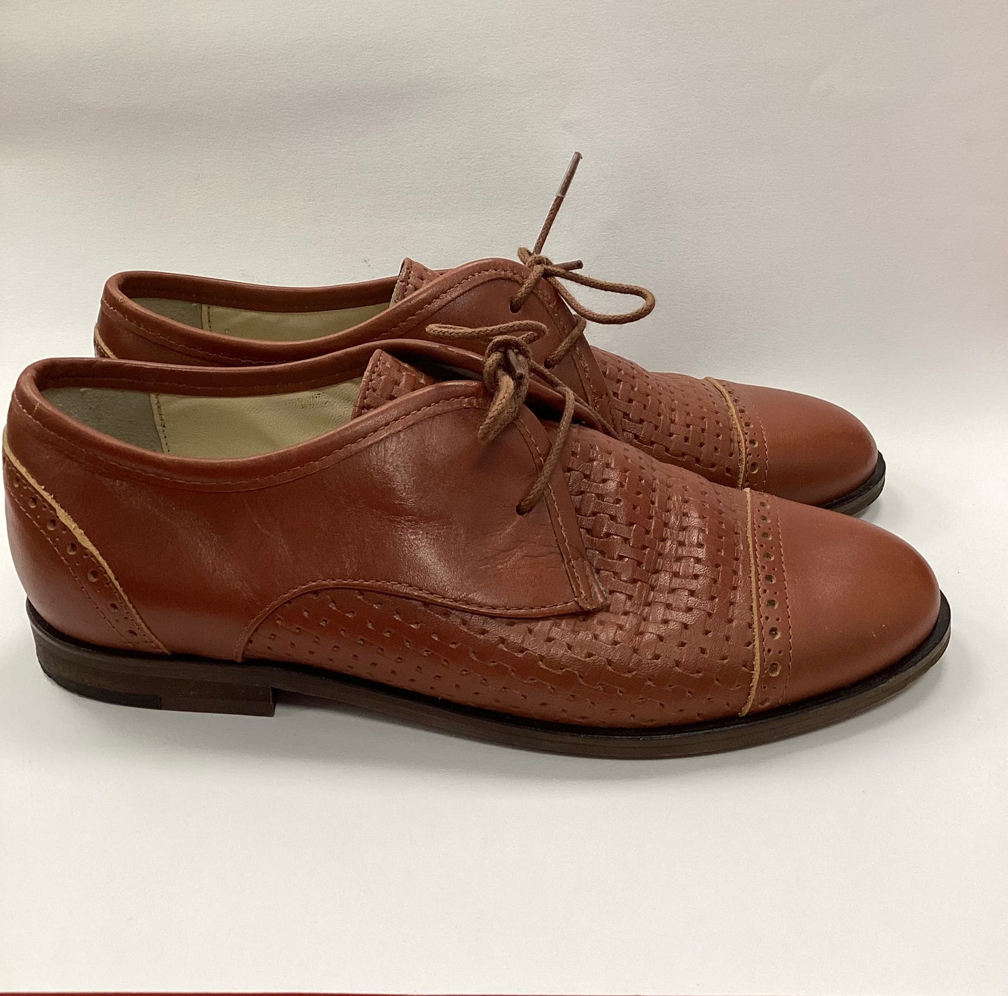 M. Moustache Brown Leather Lace Up Shoes UK4.5