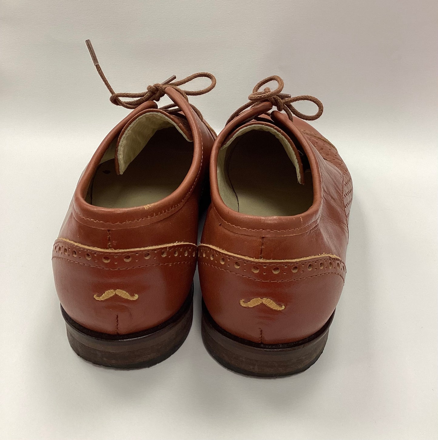 M. Moustache Brown Leather Lace Up Shoes UK4.5