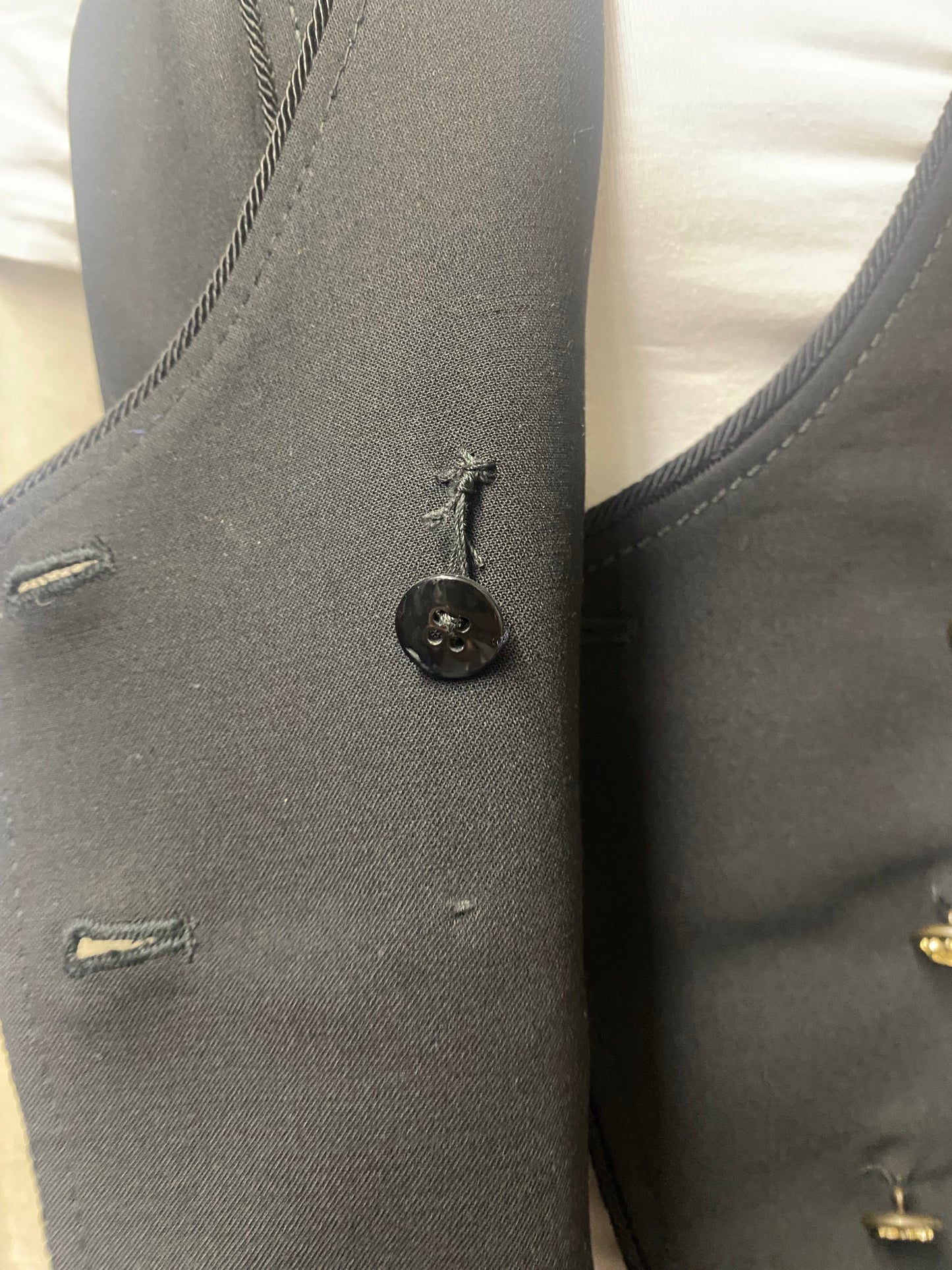 Dolce and Gabbana Black Wool Double Breasted Waistcoat 42/10