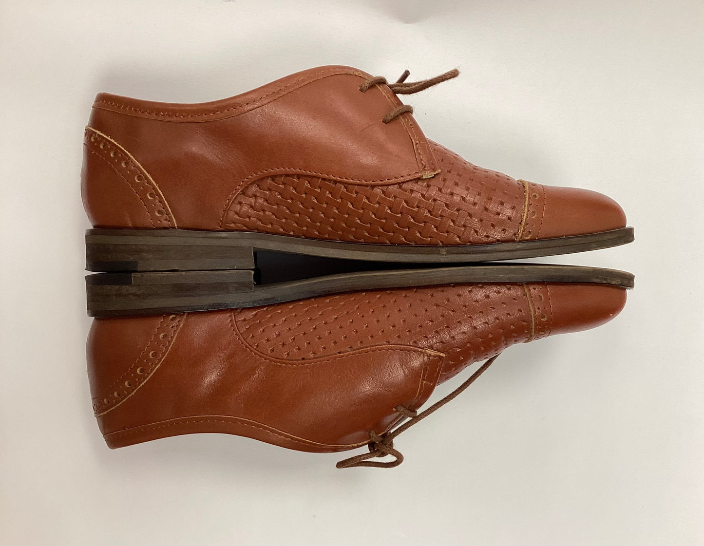 M. Moustache Brown Leather Lace Up Shoes UK4.5