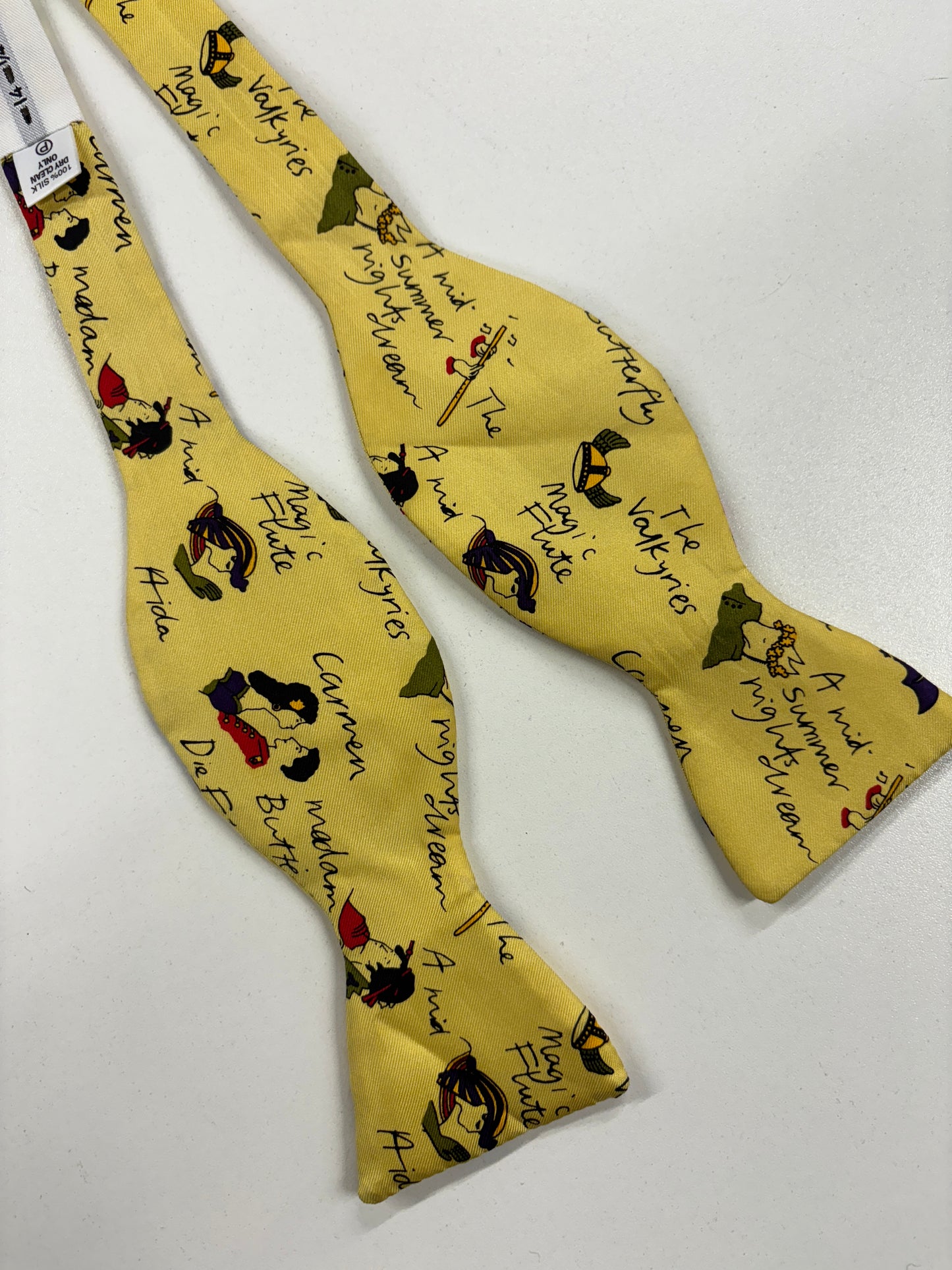 Arkle Scotland Yellow Classic Plays Silk Bow Tie