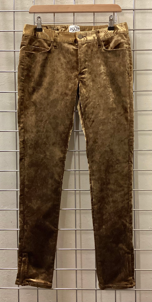 1971 Reiss Gold Velour Trousers size 8