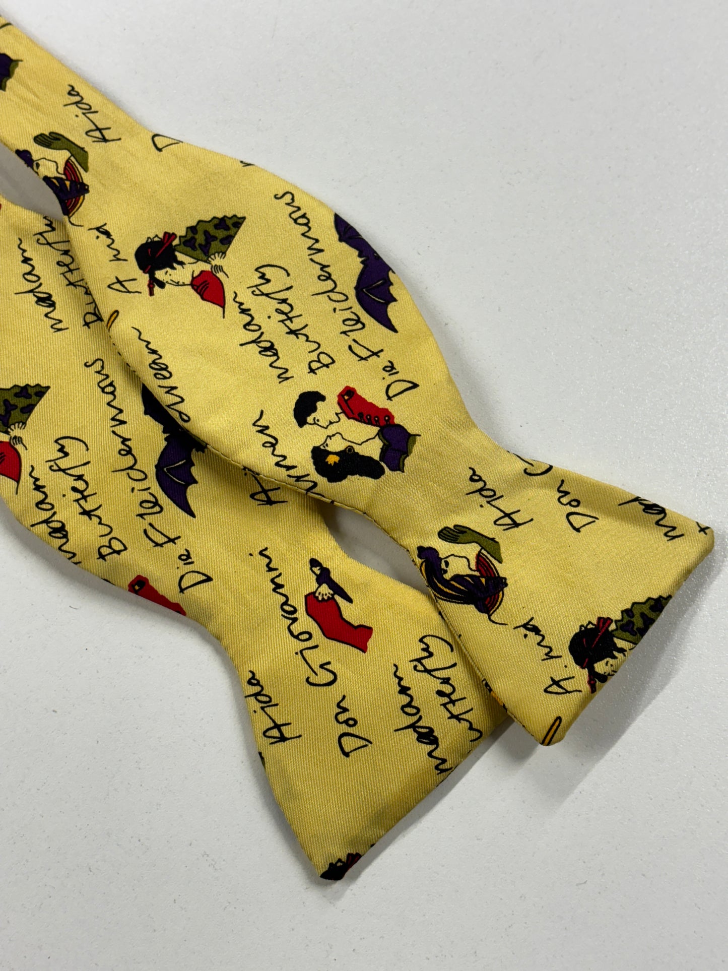 Arkle Scotland Yellow Classic Plays Silk Bow Tie