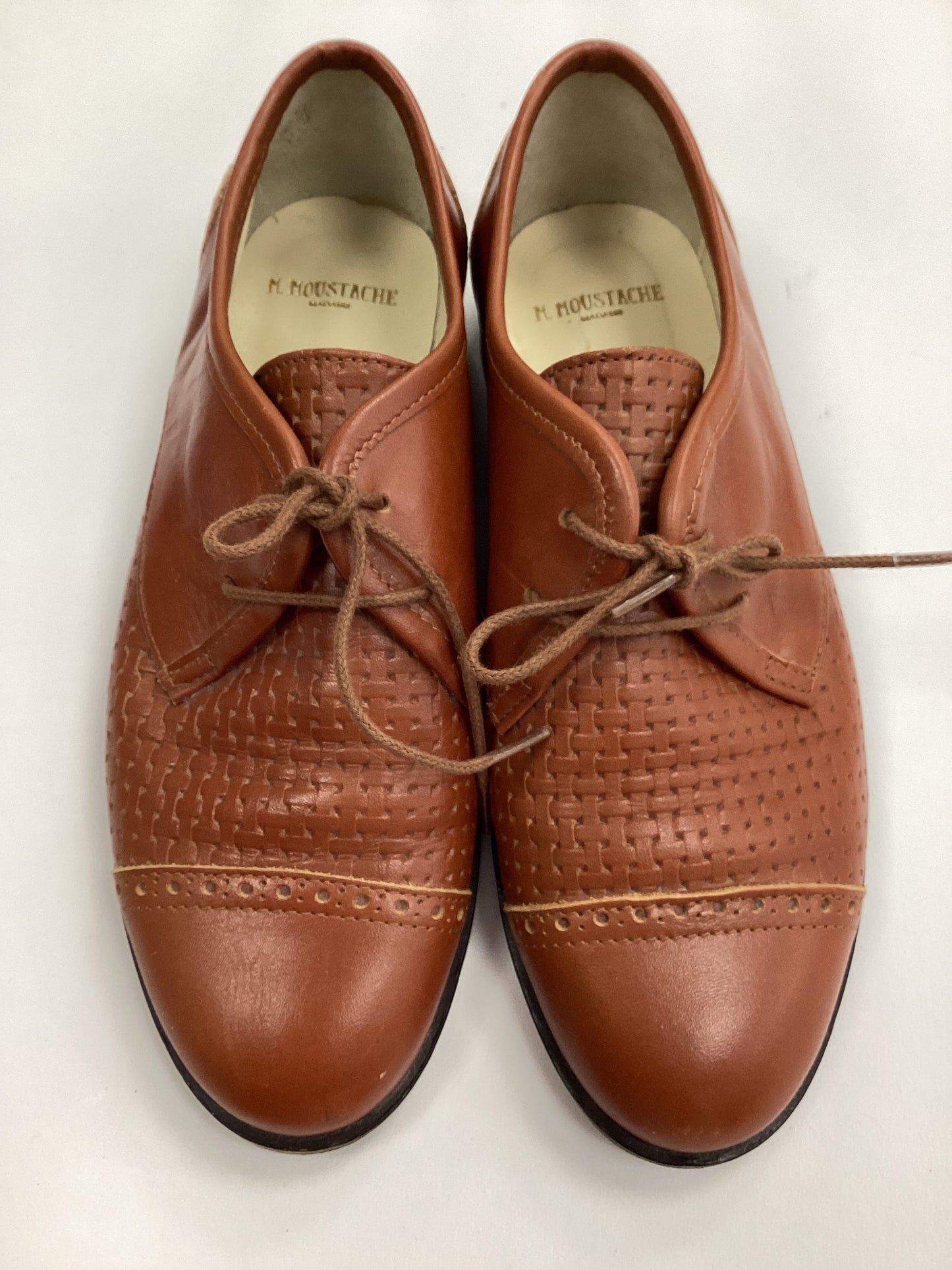 M. Moustache Brown Leather Lace Up Shoes UK4.5