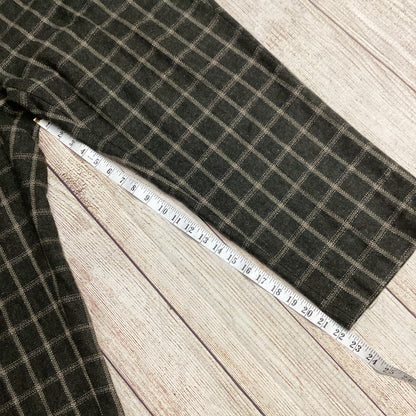 Fellini By Slaters Green Grey Checked 3 Piece Wool Rich Suit Size 52s L22”