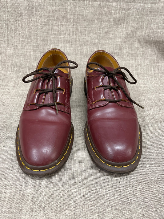 Dr Martens 'Doc Martens' Airwair Burgundy Red Leather Lace Up Unisex Shoes UK 6