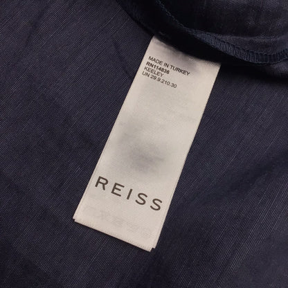 BNWT Reiss Slate Blue Keeley Button Up Midi Dress w/Pockets Size 12